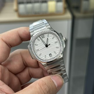 【Super Clone】Patek Philippe Nautilus Automatic Diamond White Dial 7118 1200A 010