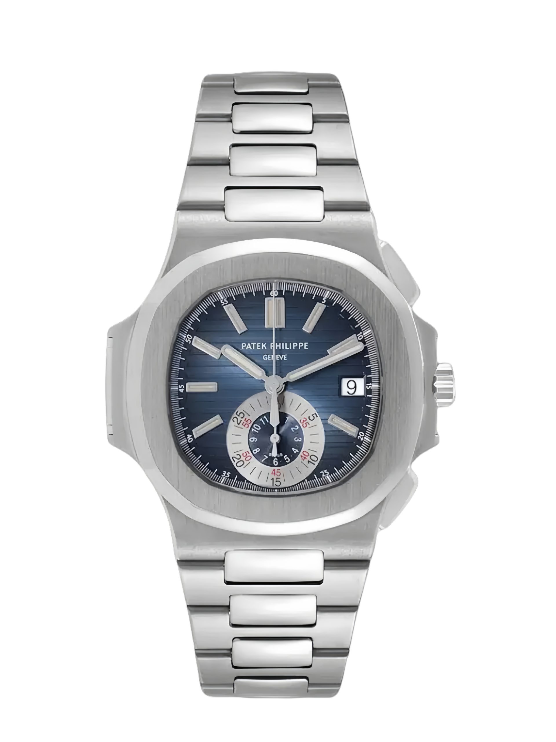 【Super Clone】Patek Philippe Nautilus Chronograph Stainless Steel Blue Dial 5980 1A 001