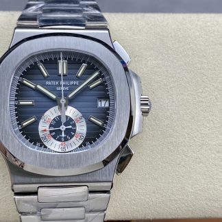 【Super Clone】Patek Philippe Nautilus Chronograph Stainless Steel Blue Dial 5980 1A 001