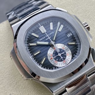【Super Clone】Patek Philippe Nautilus Chronograph Stainless Steel Blue Dial 5980 1A 001