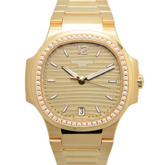 【Super Clone】Patek Philippe Ladies Nautilus Golden Dial Rose Gold 7118 1200R 010