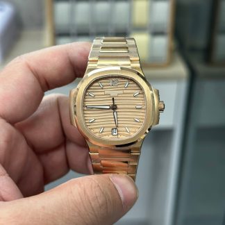 【Super Clone】Patek Philippe Nautilus Ladies Rose Gold & Yellow Gold Silver Dial 7118 1R 001 35.2mm