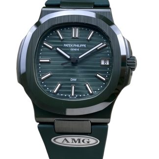 【Super Clone】Patek Philippe Nautilus Green Rubber Green Dial 5711 40MM Watch