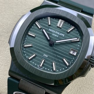 【Super Clone】Patek Philippe Nautilus Green Rubber Green Dial 5711 40MM Watch
