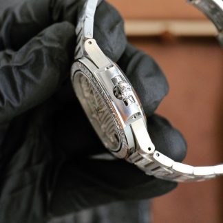 【Super Clone】Patek Philippe Nautilus Ladies White Gold Diamond Bezel 7118