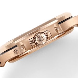 【Super Clone】Patek Philippe Nautilus Moon Phase Rose Gold Brown Sunburst 5712 1R 001 40MM