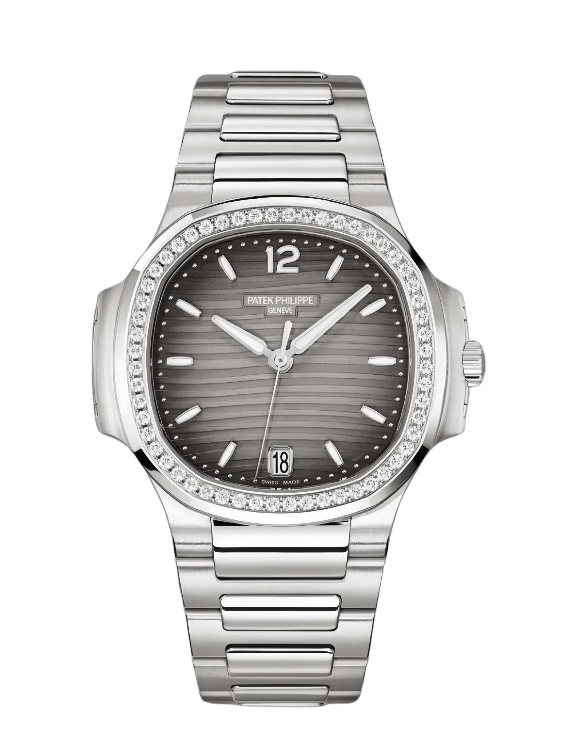 【Super Clone】Patek Philippe Nautilus Automatic Diamond Grey Dial 7118 1200A 011 35.2mm