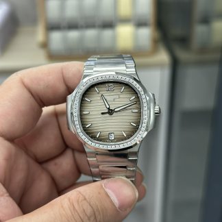 【Super Clone】Patek Philippe Nautilus Automatic Diamond Grey Dial 7118 1200A 011 35.2mm