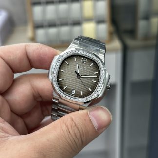 【Super Clone】Patek Philippe Nautilus Automatic Diamond Grey Dial 7118 1200A 011 35.2mm