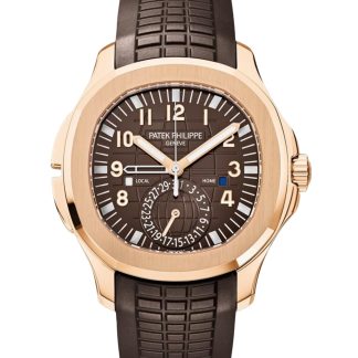 【Super Clone】Replica Patek Philippe Aquanaut 5164R 001 Travel Time Rose Gold Mens Watch