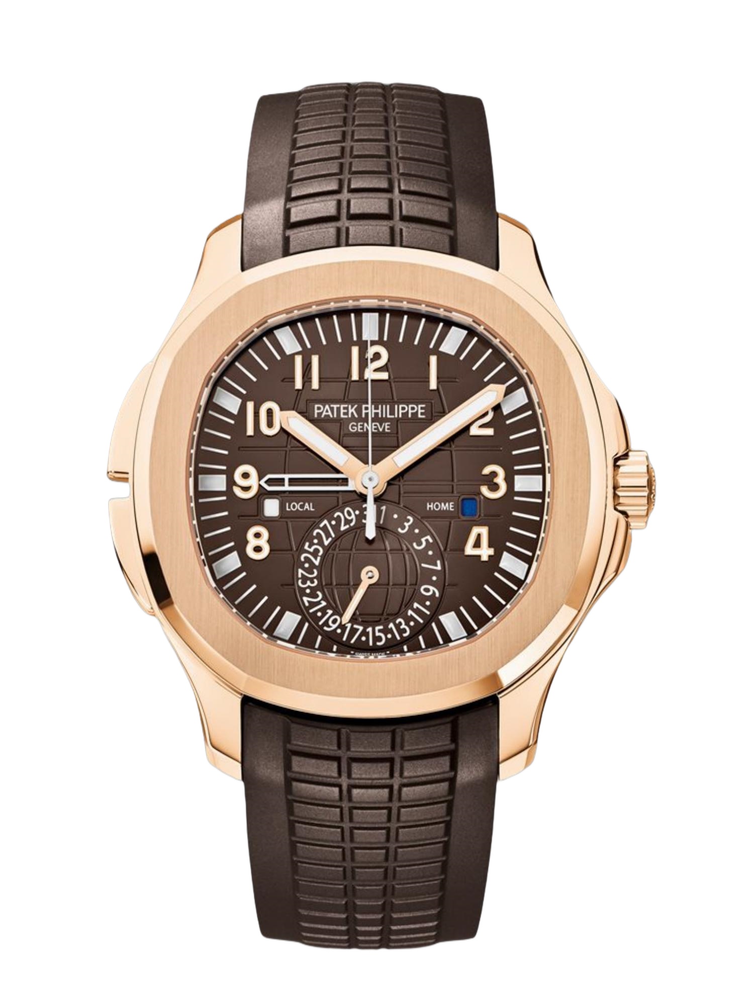 【Super Clone】Replica Patek Philippe Aquanaut 5164R 001 Travel Time Rose Gold Mens Watch