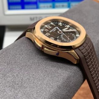 【Super Clone】Replica Patek Philippe Aquanaut 5164R 001 Travel Time Rose Gold Mens Watch