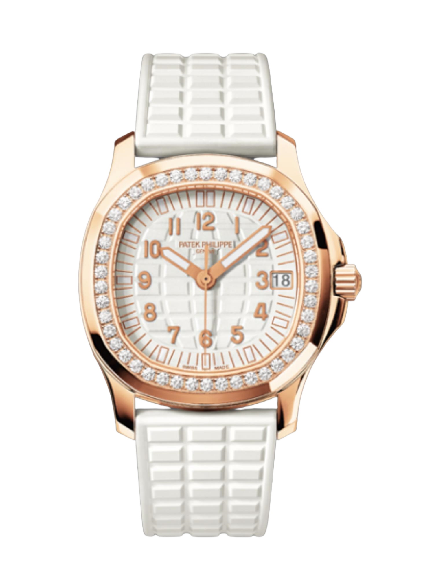 【Super Clone】Replica Patek Philippe Aquanaut Rose Gold White Dial 5068R 010 36mm Lady Watch
