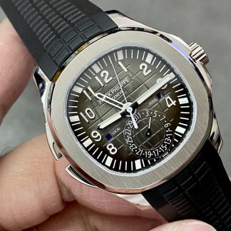 【Super Clone】Replica Patek Philippe Aquanaut 5164A 001 Stainless Steel Dual Time 40mm Mens Watch