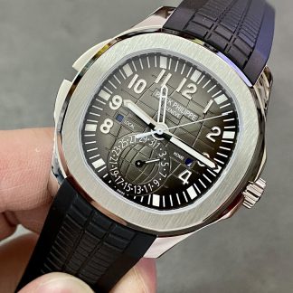 【Super Clone】Replica Patek Philippe Aquanaut 5164A 001 Stainless Steel Dual Time 40mm Mens Watch