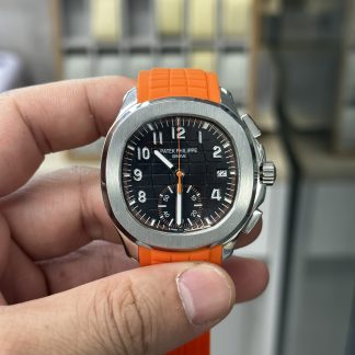 【Super Clone】Replica Patek Philippe Aquanaut 5968A 001 Chronograph Orange Rubber 42mm
