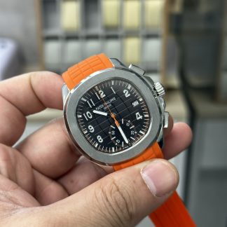 【Super Clone】Replica Patek Philippe Aquanaut 5968A 001 Chronograph Orange Rubber 42mm