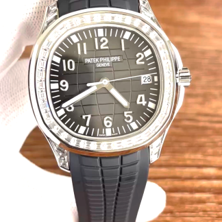 【Super Clone】Replica Patek Philippe Aquanaut 5267 200A 001 Black Dial Diamond Bezel Watch