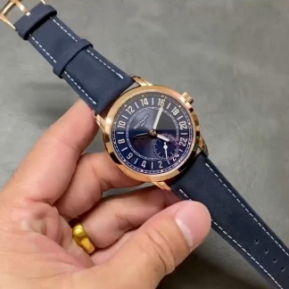 【Super Clone】Patek Philippe Complications Rose Gold Blue 5224R 001 42mm Replica