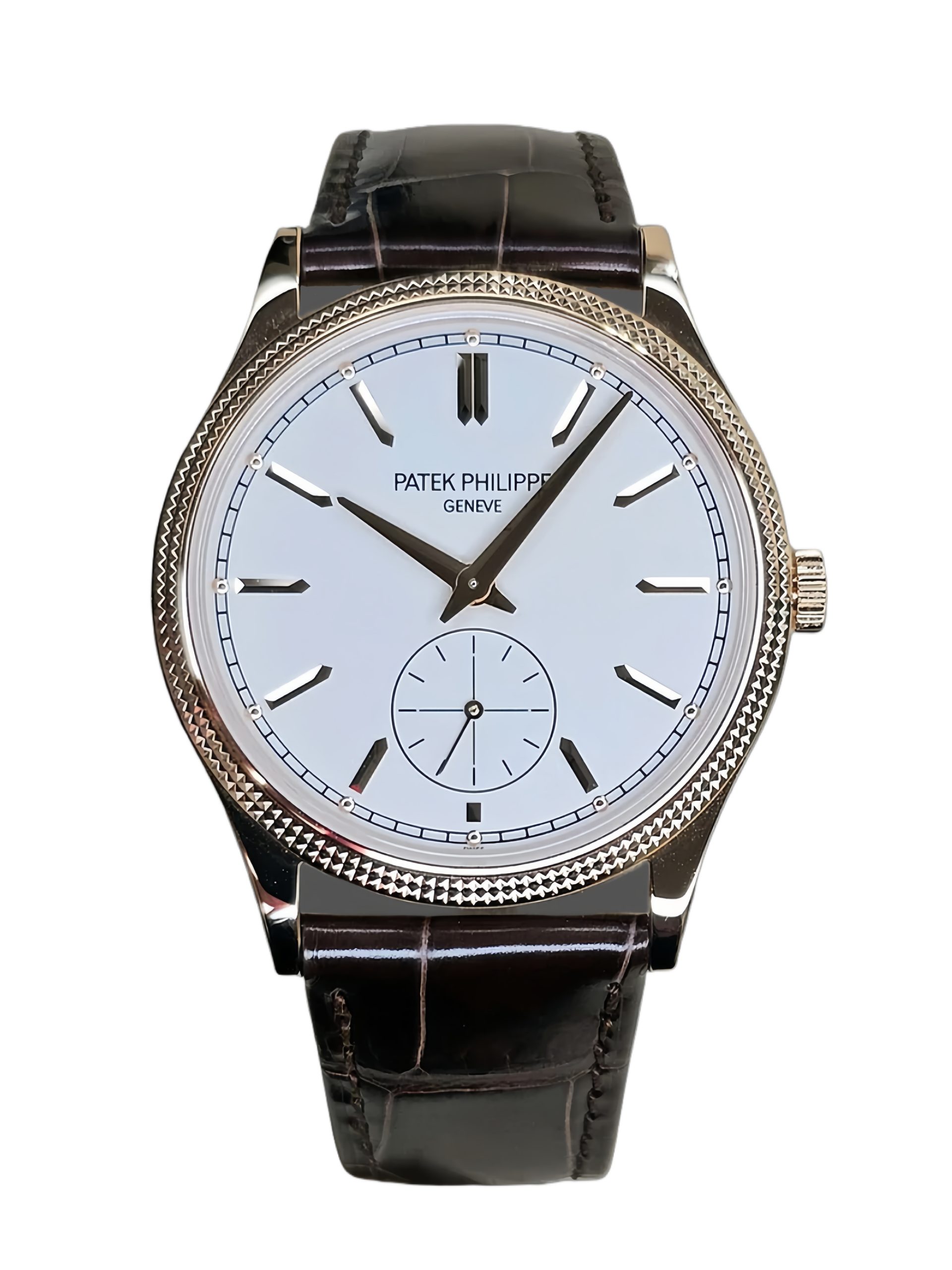 【Super Clone】Patek Philippe Calatrava Small Seconds White Dial Leather Strap 6119R 001 Watch