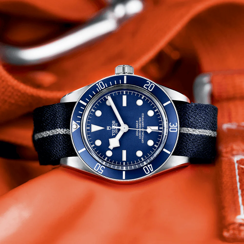 【Super Clone】TUDOR Black Bay 58 39mm Navy Blue Dial & Bezel Automatic Fabric Strap Watch M79030B-0003