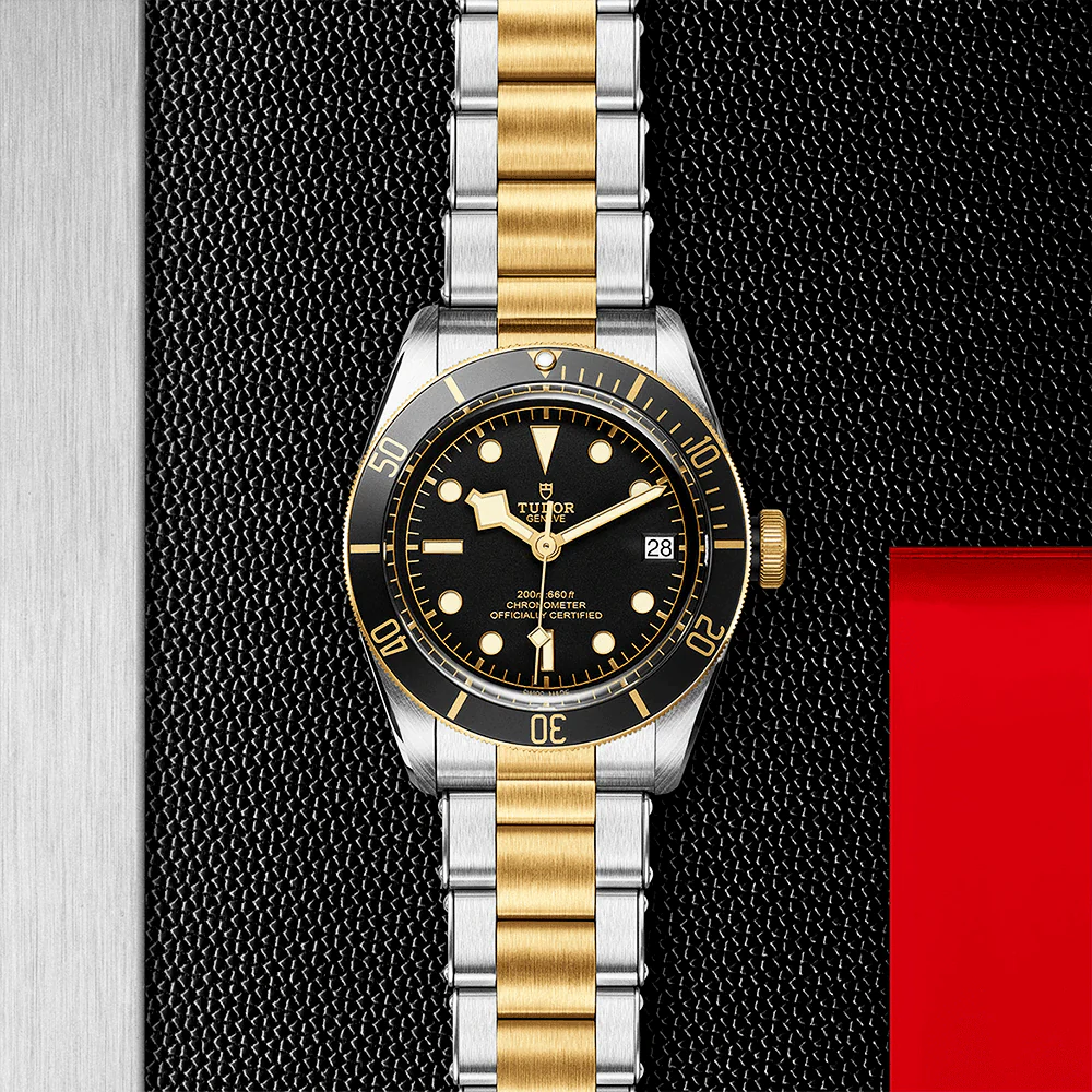 【Super Clone】TUDOR Black Bay S&G 41mm Black/Gold Dial Automatic Men's Bracelet Watch M79733N-0008