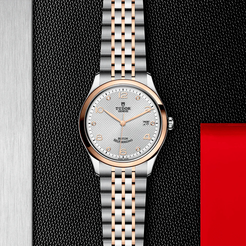 【Super Clone】TUDOR 1926 39mm Two-Tone Silver Diamond Dial Men's Automatic Bracelet Watch M91551-0002