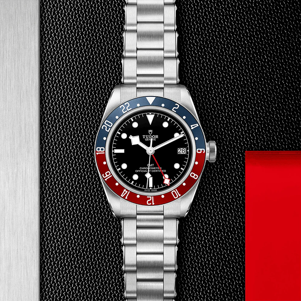 【Super Clone】TUDOR Black Bay GMT 41mm Black Dial Automatic Men's Bracelet Watch M79830RB-0001
