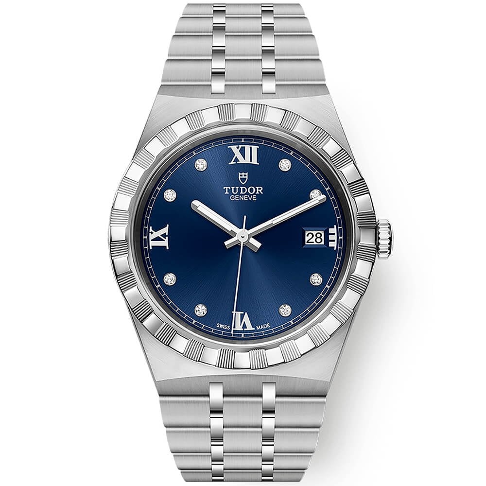 【Super Clone】TUDOR Royal 38mm Blue Diamond Dial Automatic Bracelet Watch M28500-0006