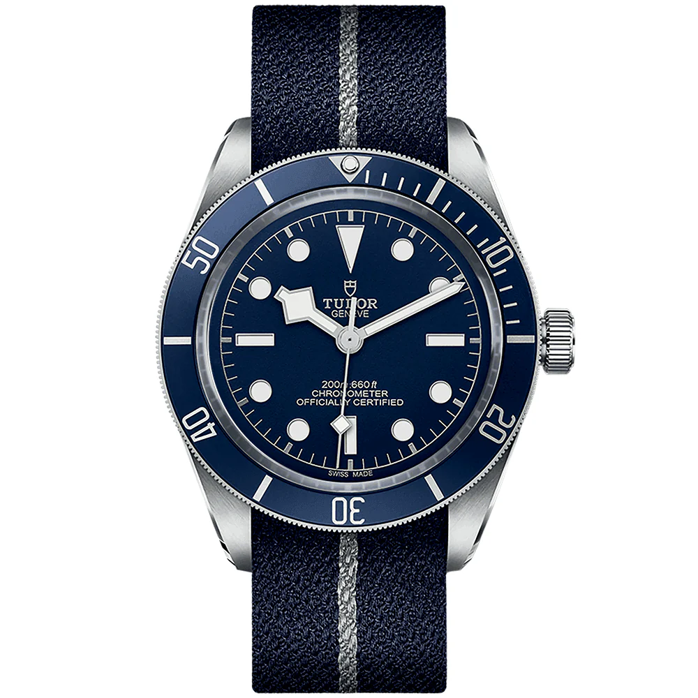 【Super Clone】TUDOR Black Bay 58 39mm Navy Blue Dial & Bezel Automatic Fabric Strap Watch M79030B-0003