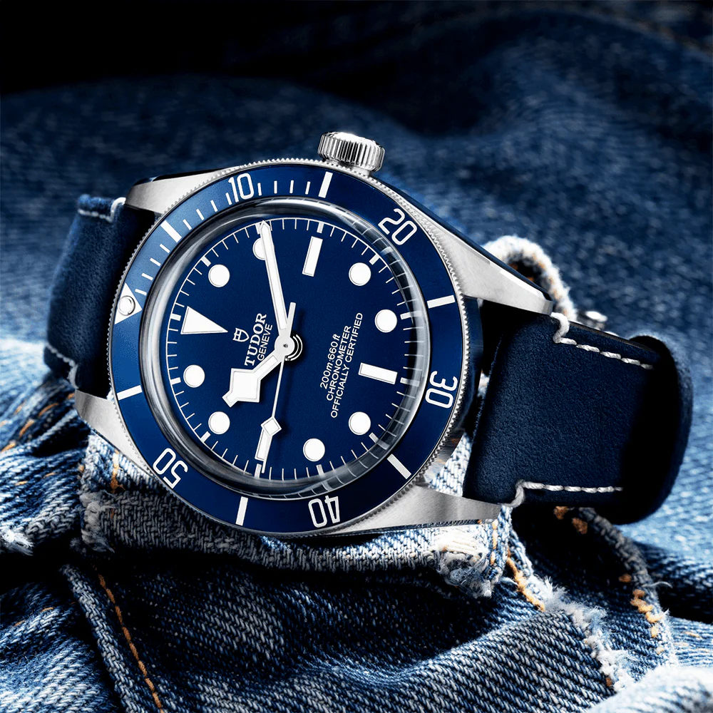 【Super Clone】TUDOR Black Bay 58 39mm Navy Blue Dial & Bezel Automatic Leather Strap Watch M79030B-0002