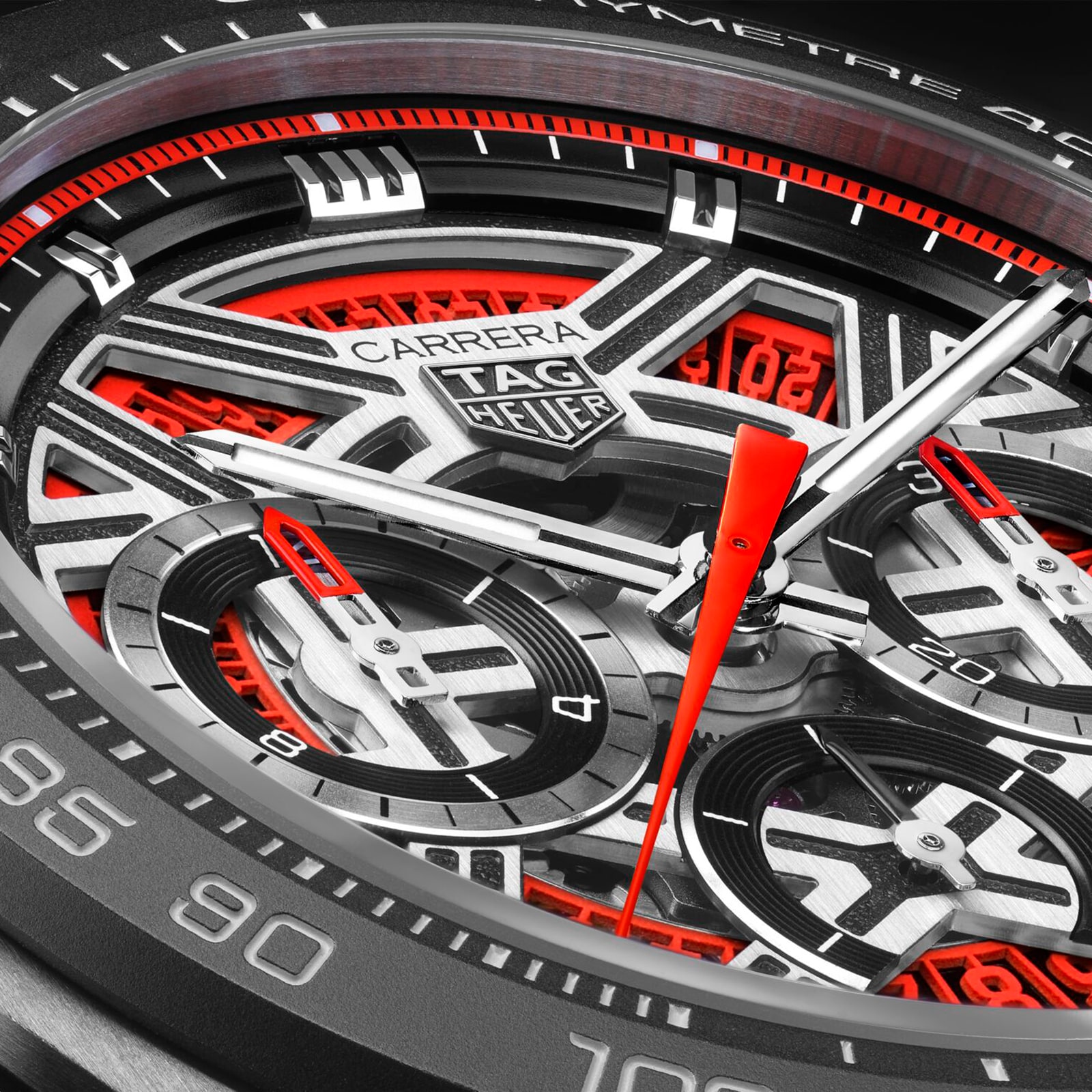 【Super Clone】TAG Heuer Carrera Chronograph Extreme Sport 44mm Mens Watch Red CBU2082.FT6275