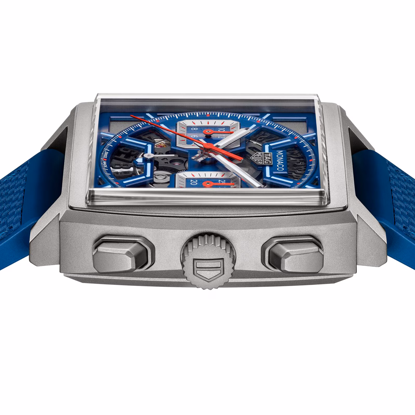 【Super Clone】TAG Heuer Monaco Chronograph 39mm Mens Watch Titanium Blue CBL2182.FT6235