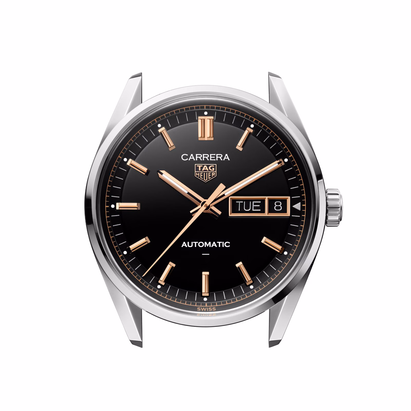 【Super Clone】TAG Heuer Carrera Day-Date 41mm Mens Watch Black WDA2111.BA0043