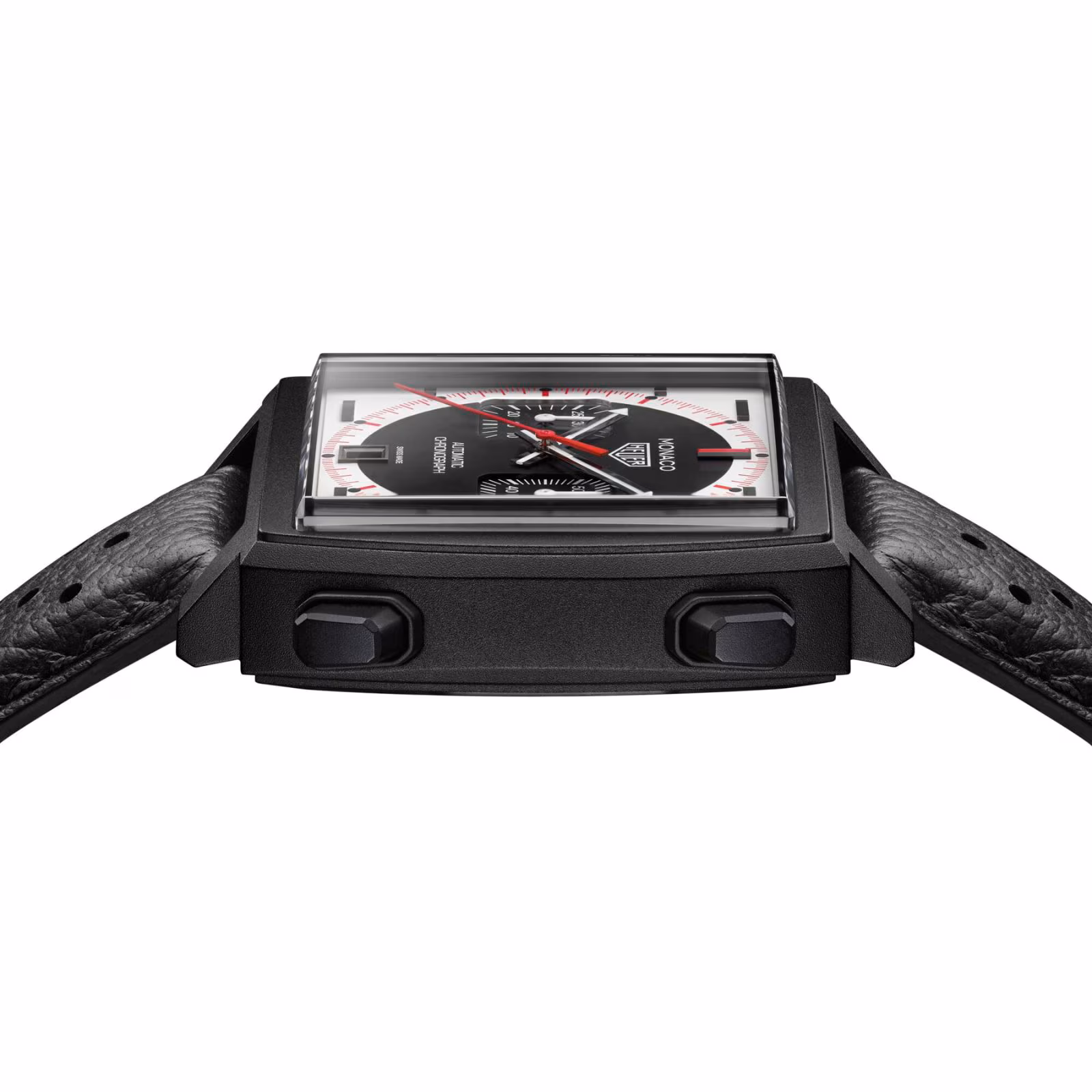 【Super Clone】TAG Heuer Monaco Chronograph Stopwatch 39mm Limited Edition Mens Watch Black CAW218F.FC6356