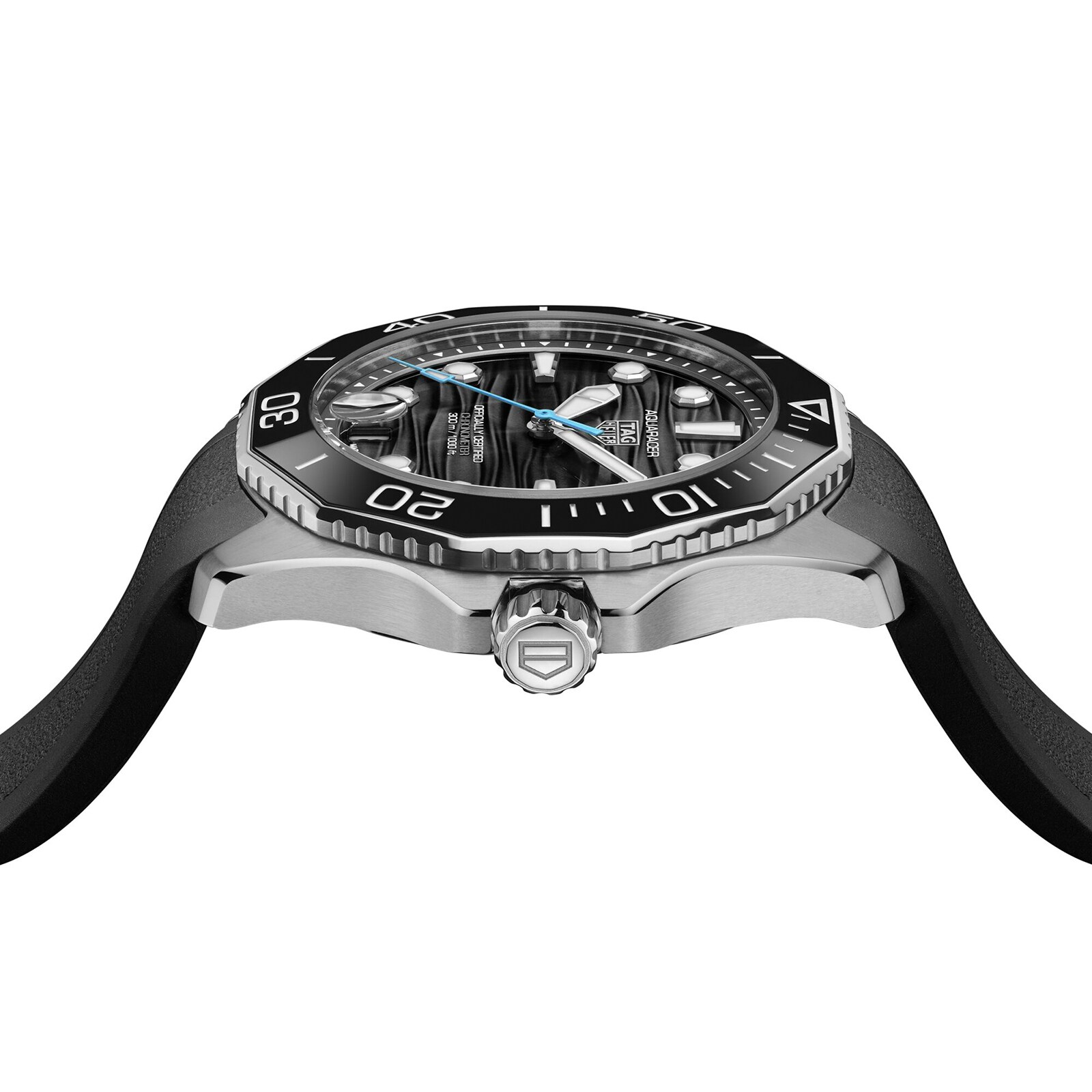 【Super Clone】TAG Heuer Aquaracer Professional 300 Date 42mm Mens Watch Black Rubber WBP5110.FT6257