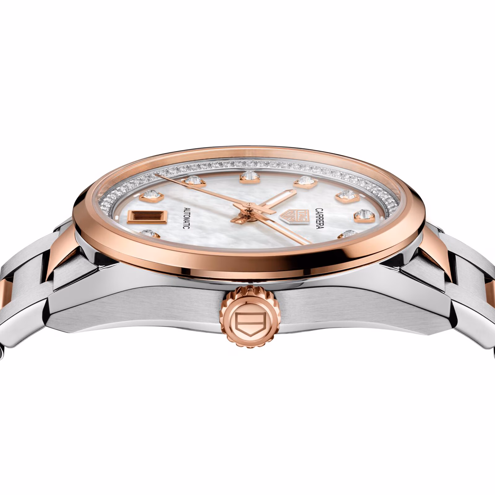 【Super Clone】TAG Heuer Carrera Date 36mm Ladies Watch Mother Of Pearl Diamond WBN2351.BD0000