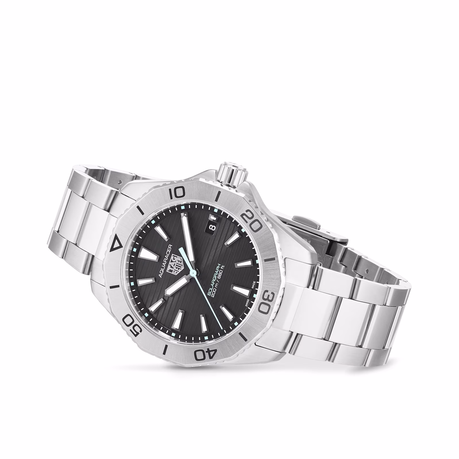 【Super Clone】TAG Heuer Aquaracer 200 Professional Solargraph 40mm Mens Watch Black WBP1114.BA0000