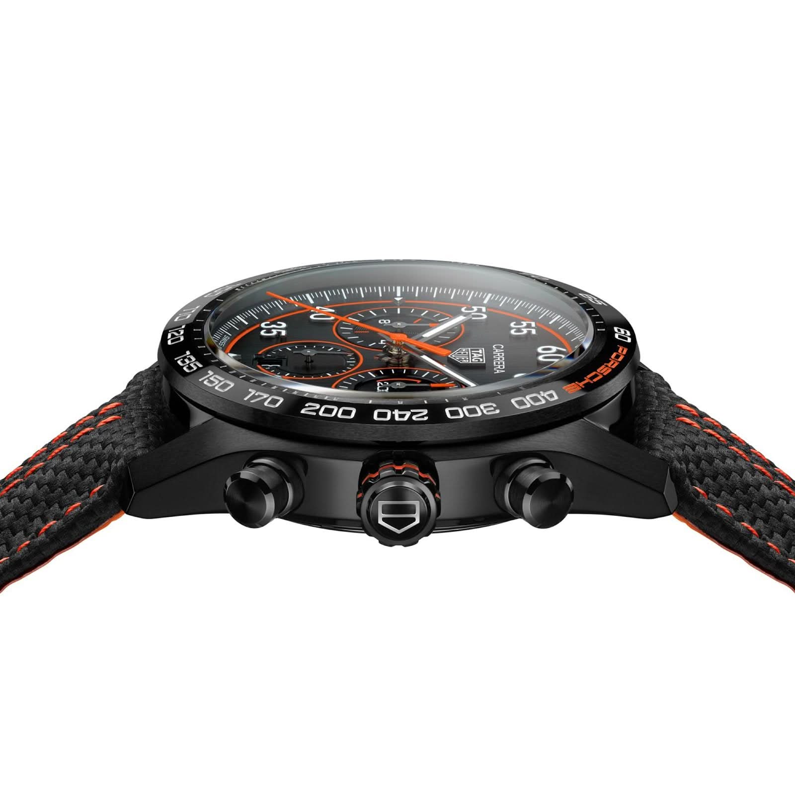 【Super Clone】TAG Heuer Carrera Chronograph x Porsche Orange Racing Men's Watch CBN2A1M.FC6526