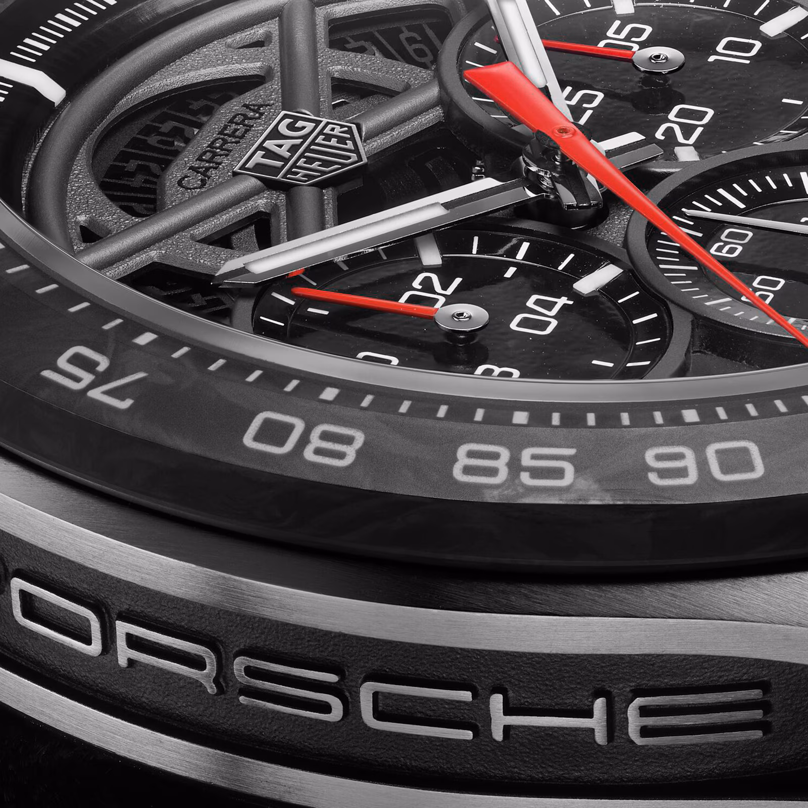 【Super Clone】TAG Heuer Carrera Porsche Limited Edition 44mm Mens Watch Skeleton CBU2010.FT6267