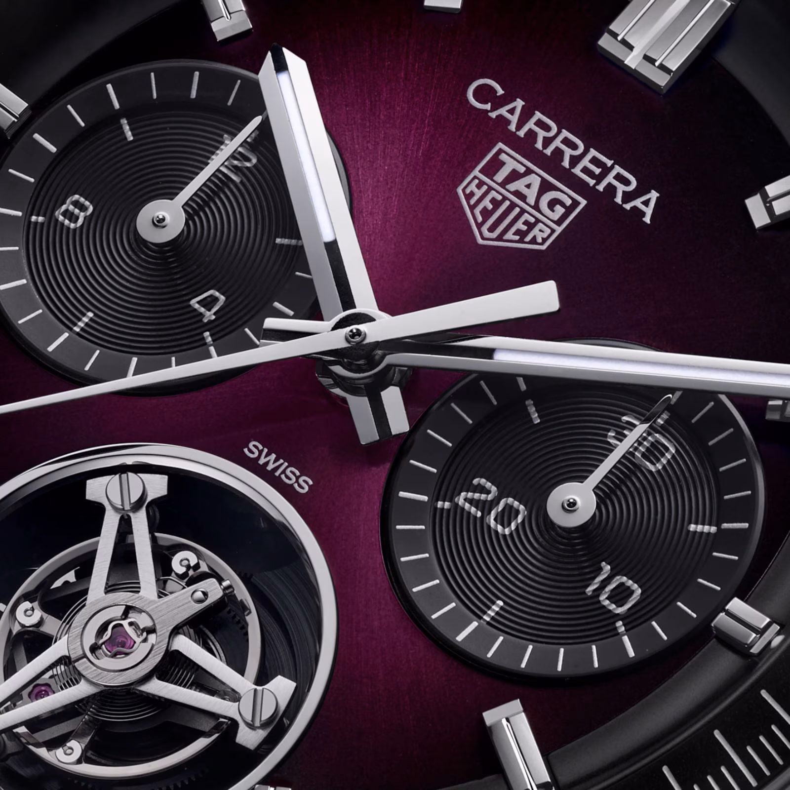 【Super Clone】TAG Heuer Carrera Glassbox Tourbillon Limited Edition 42mm Mens Watch Purple CBS5017.FC6605