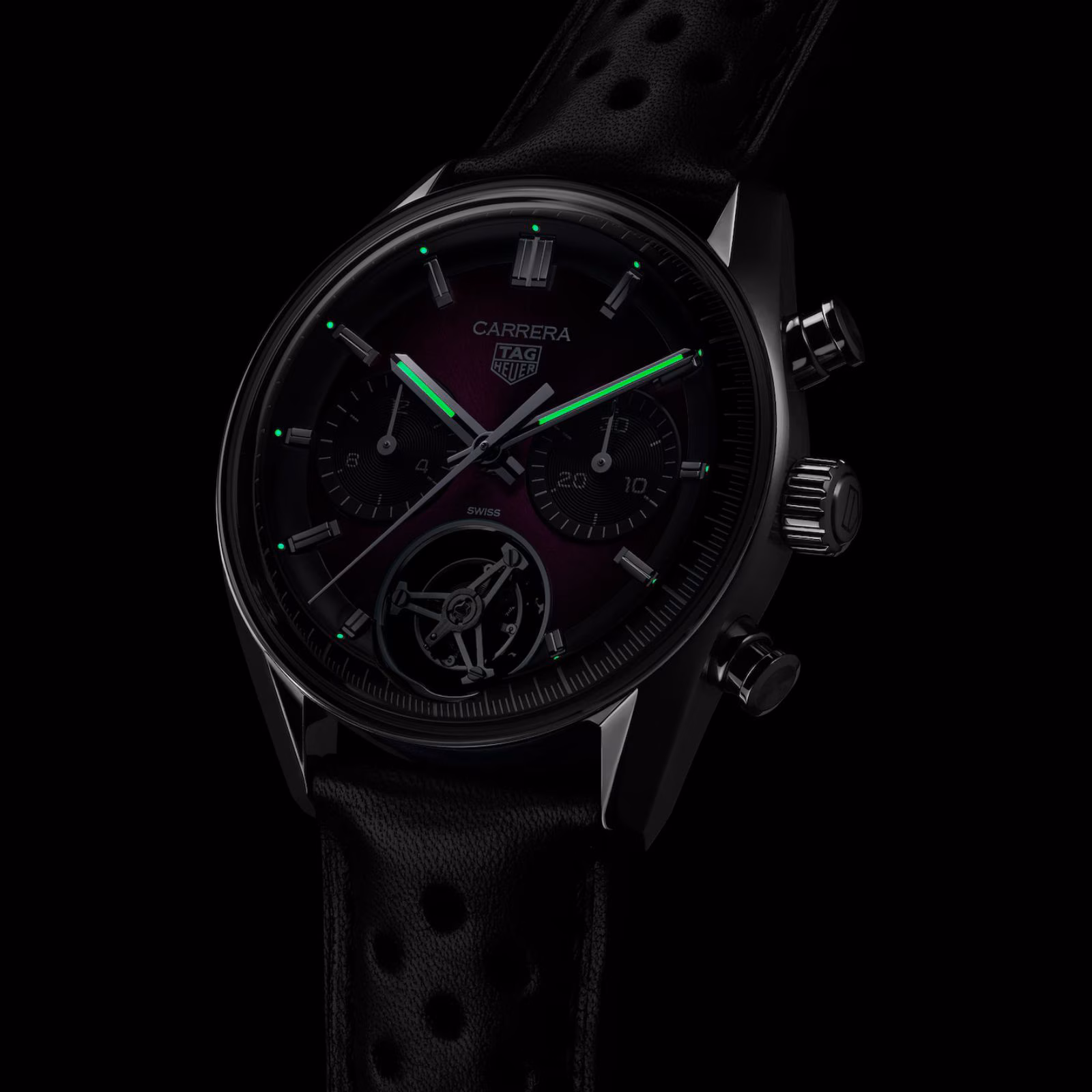 【Super Clone】TAG Heuer Carrera Glassbox Tourbillon Limited Edition 42mm Mens Watch Purple CBS5017.FC6605