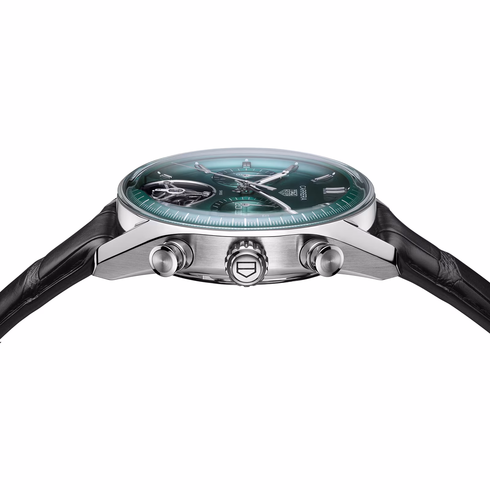 【Super Clone】TAG Heuer Carrera Chronograph Tourbillon 42mm Mens Watch Green CBS5011.FC6566