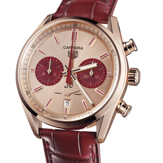 【Super Clone】TAG Heuer Carrera Chronograph Automatic 42 mm Gold 5N CBN2048.FC8323