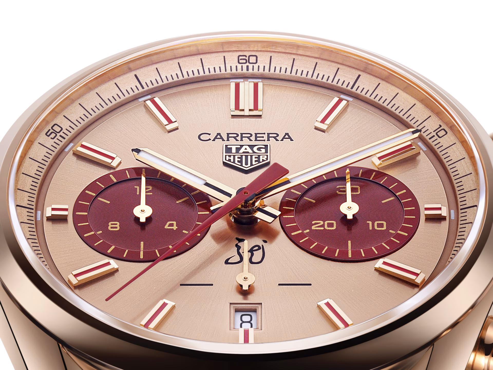 【Super Clone】TAG Heuer Carrera Chronograph Automatic 42 mm Gold 5N CBN2048.FC8323