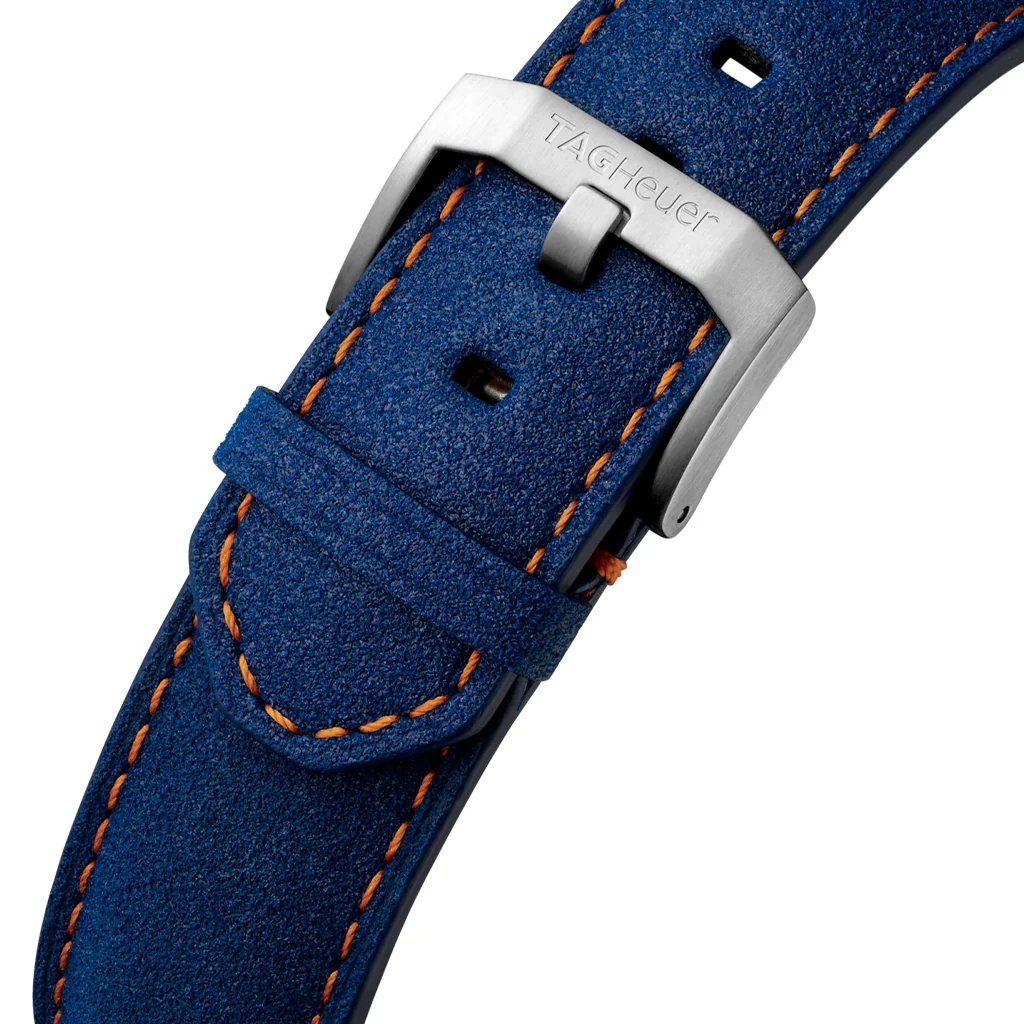 【Super Clone】Tag Heuer Formula 1 Gulf Edition Blue Dial Blue Leather Strap Watch for Men - CAZ101N.FC8243