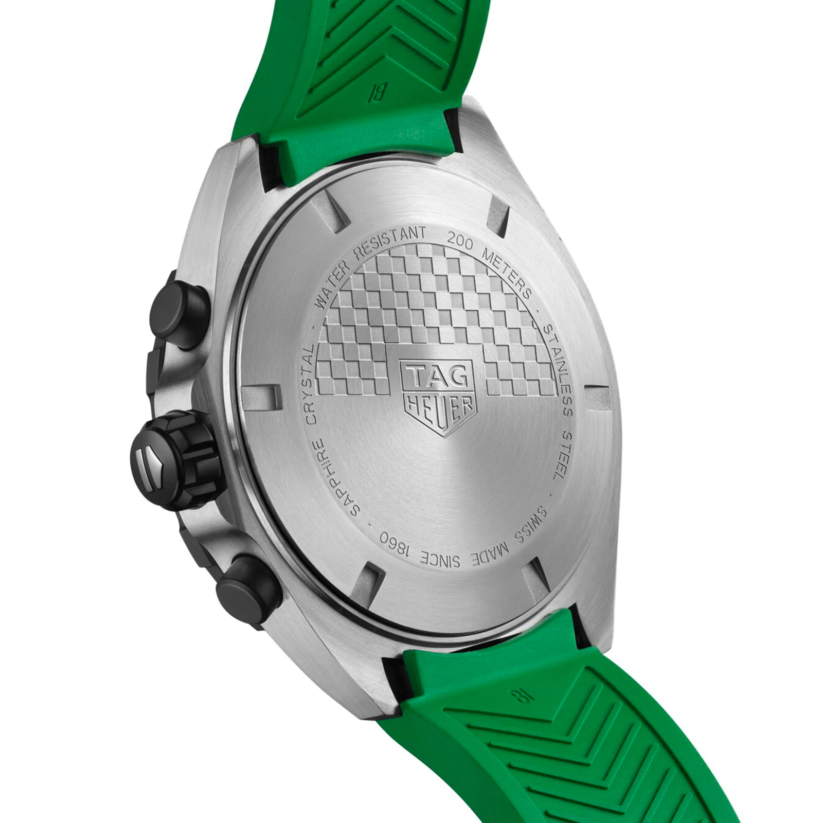 【Super Clone】TAG Heuer Formula 1 Quartz Chronograph 200M 43mm Mens Watch Green Rubber CAZ101AP.FT8056