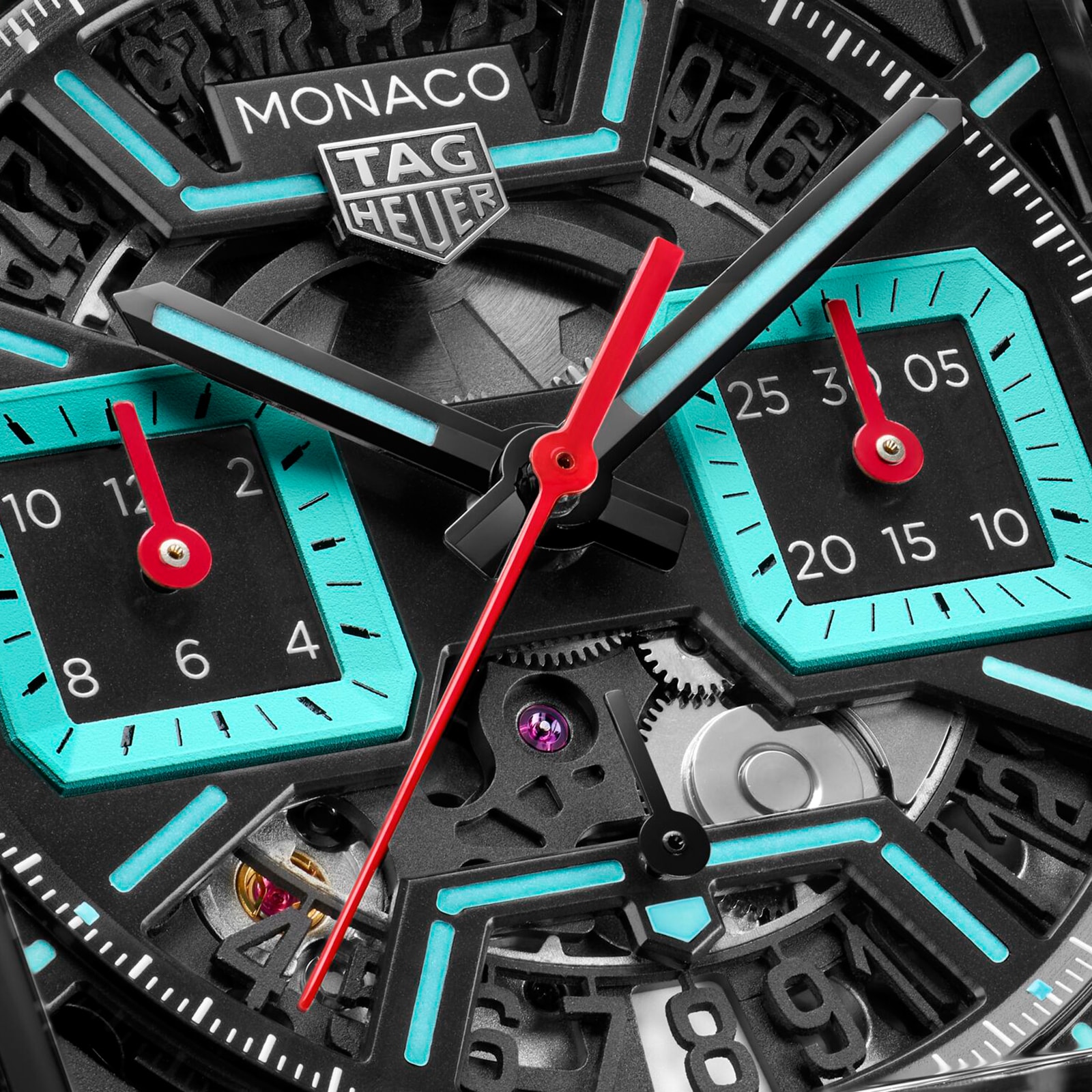 【Super Clone】TAG Heuer Monaco Chronograph 39mm Mens Watch Titanium Turqouise CBL2184.FT6236