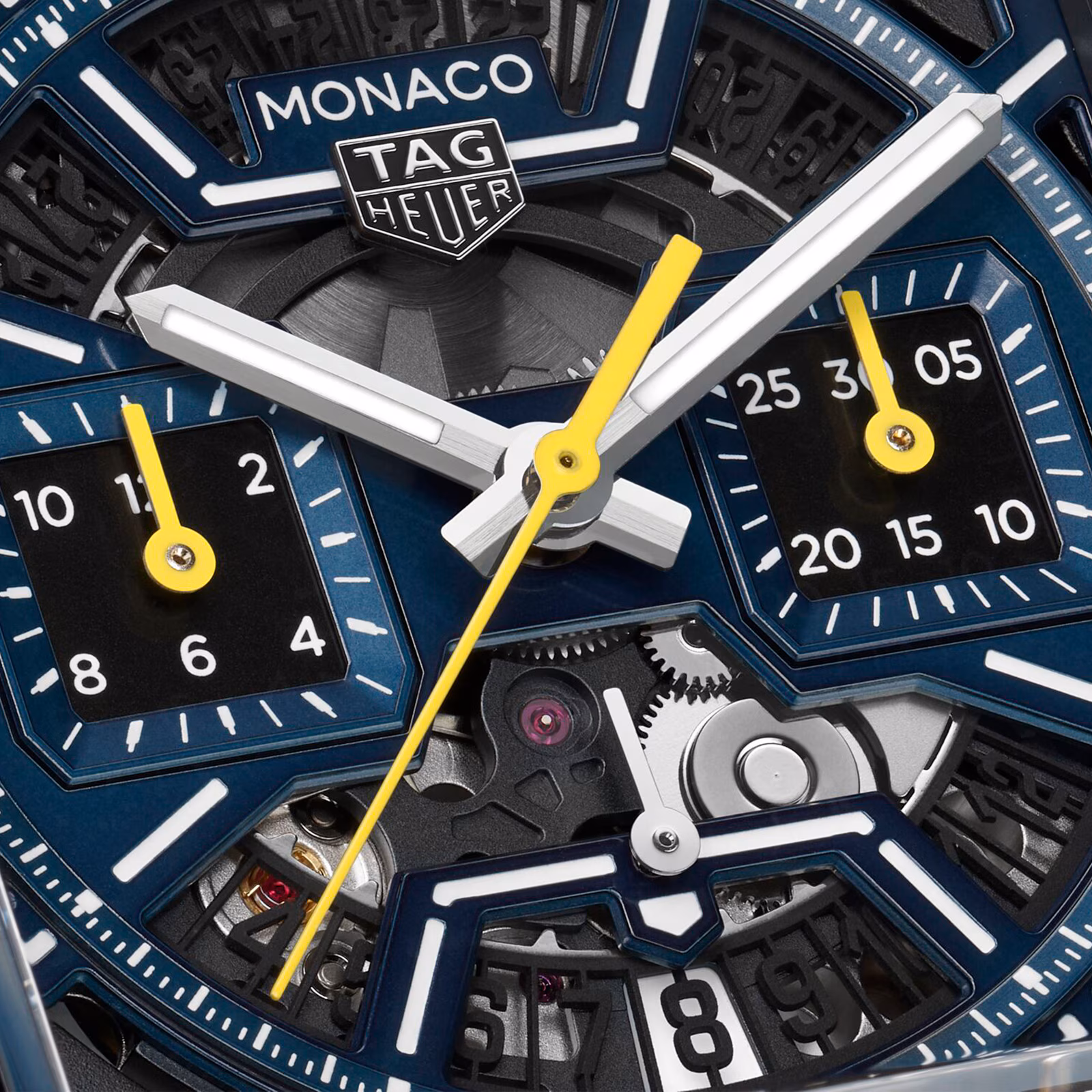【Super Clone】TAG Heuer Monaco Skeleton 39mm Mens Watch Blue CBL2188.FT6261