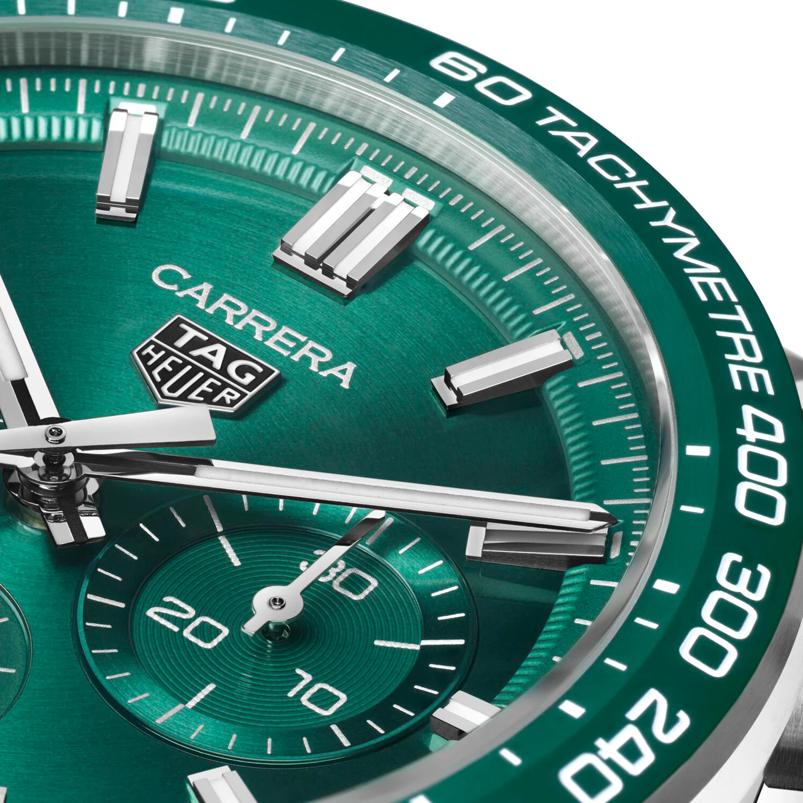 【Super Clone】TAG Heuer Carrera Chronograph 44mm Mens Watch Green Stainless Steel CBN2A1N.BA0643